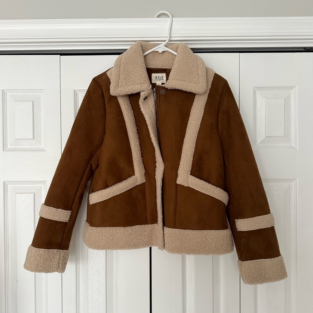 Ana Suede Sherpa Coat